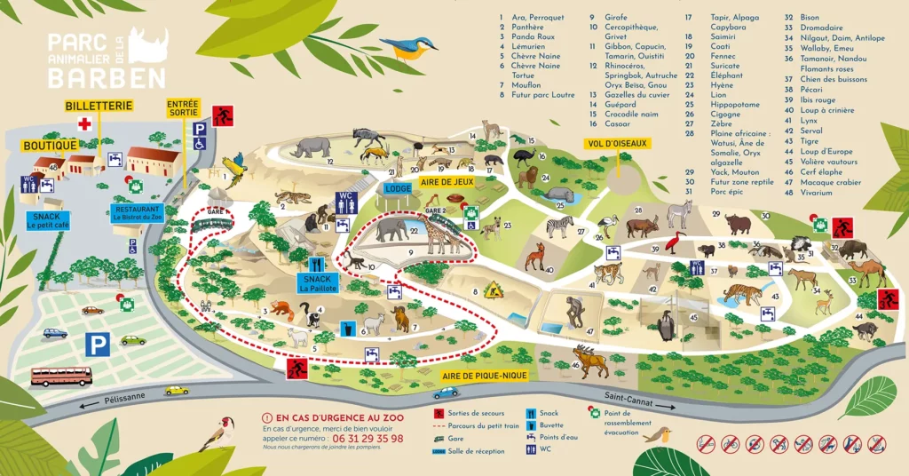 Parc Animalier de La Barben - Plan du site